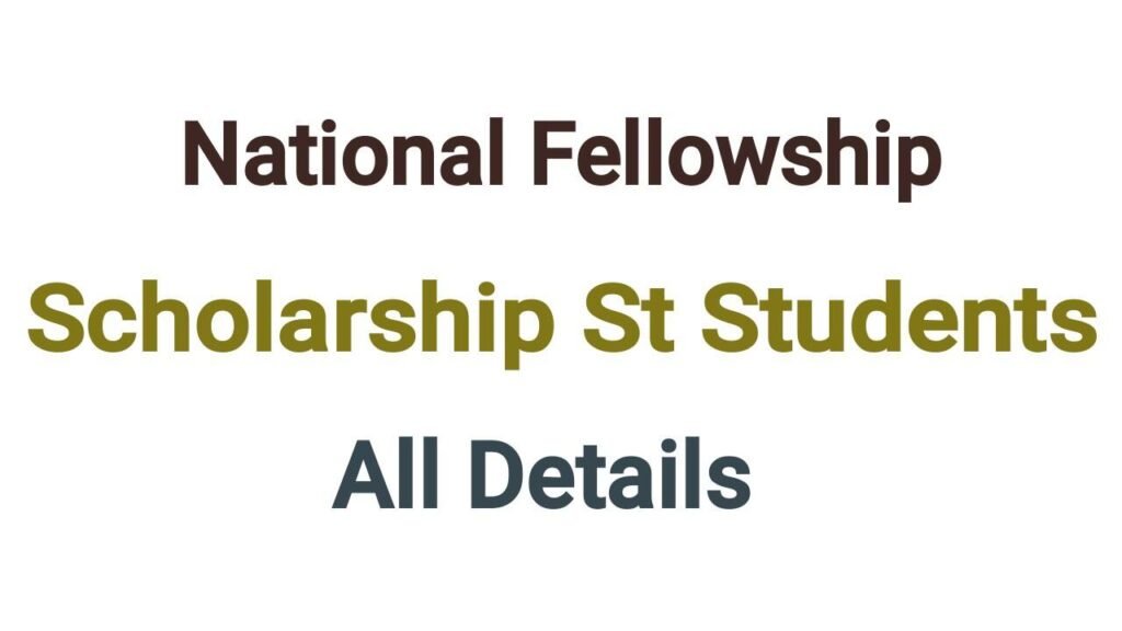 National Fellowship and Scholarship for Higher Education of ST Students